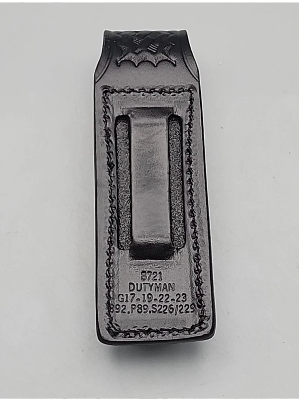 Men's Black Leather Tool/Key Sheath with Snap Closure